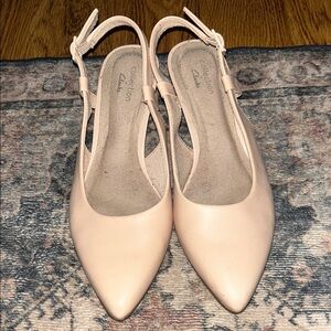 Clark’s Women's Nude Slingback Heels